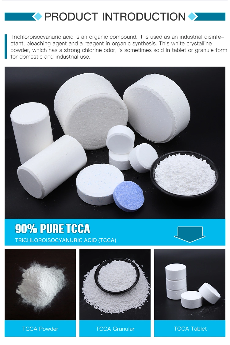 Wholesale Factory Offer Water Treatment Swimming Pool 90% Trichloroisocyanutric Acid TCCA Tablets