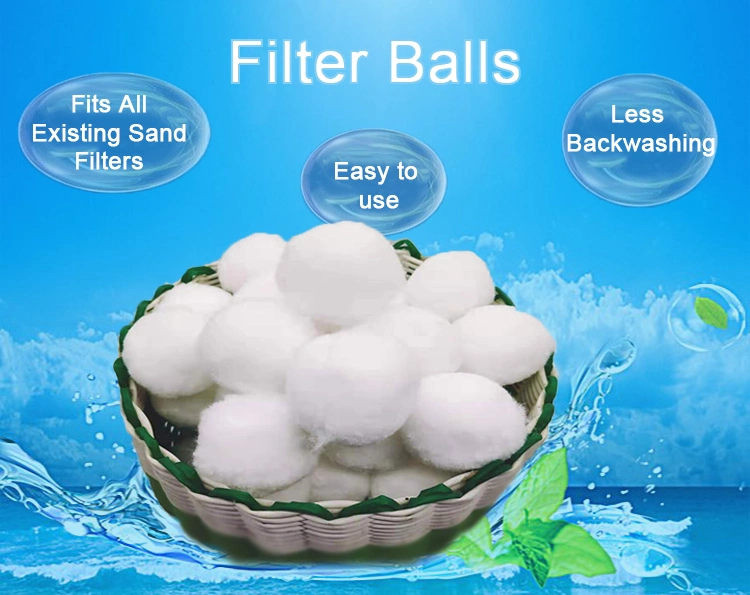 Less Backwash Polyester Bacteria House Filter Media Fiber Balls for Koi Pond